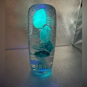 SPI glass Jellyfish Paperweight Glow in the Dark Art Glass